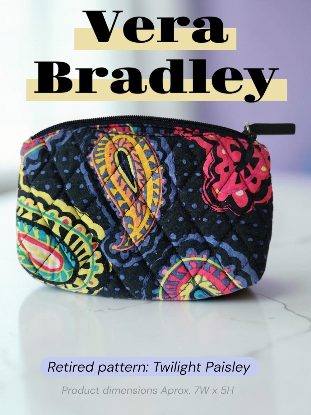 Vera Bradley 'Twilight Paisley' Makeup Pouch